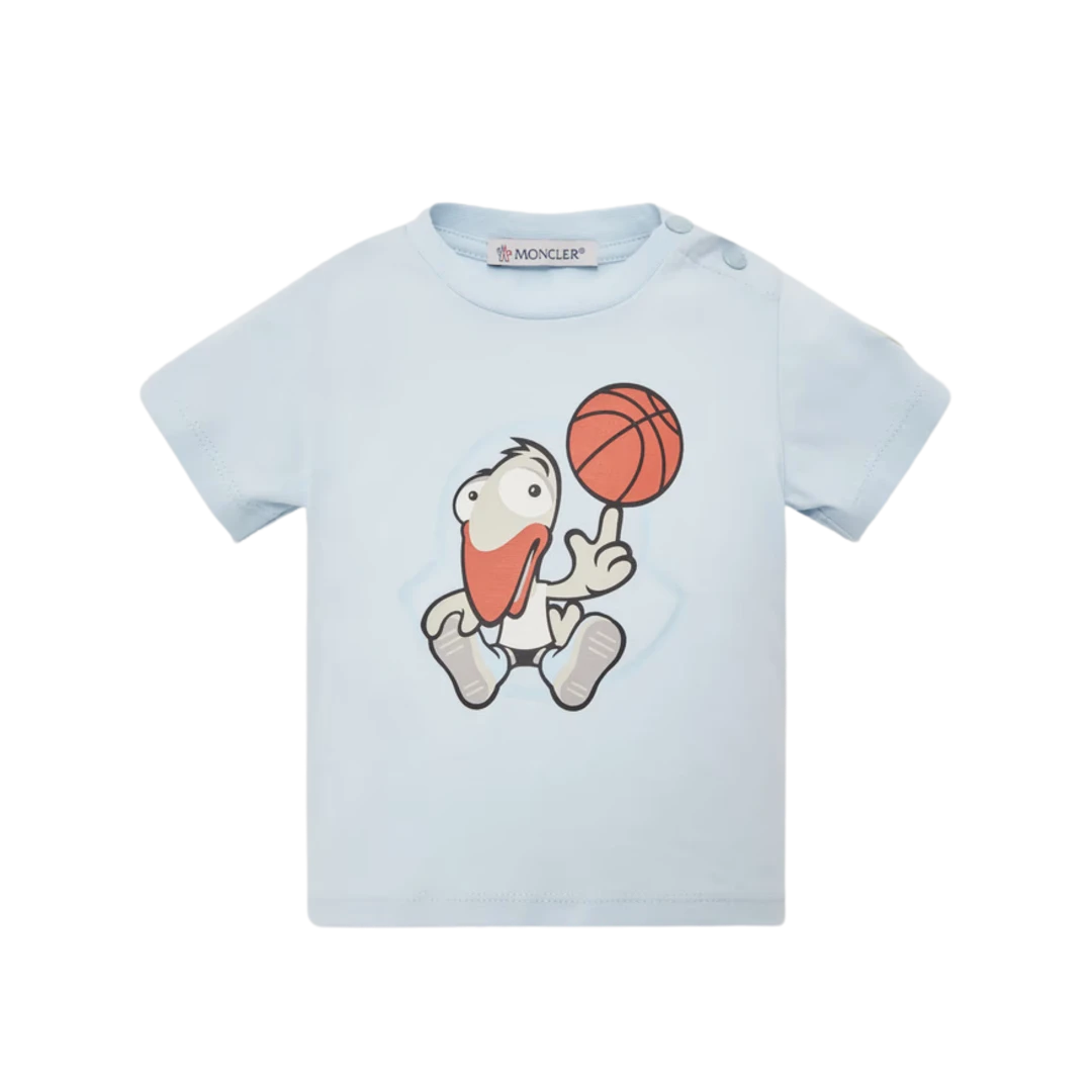 MONCLER Basketball Logo Print Tshirt